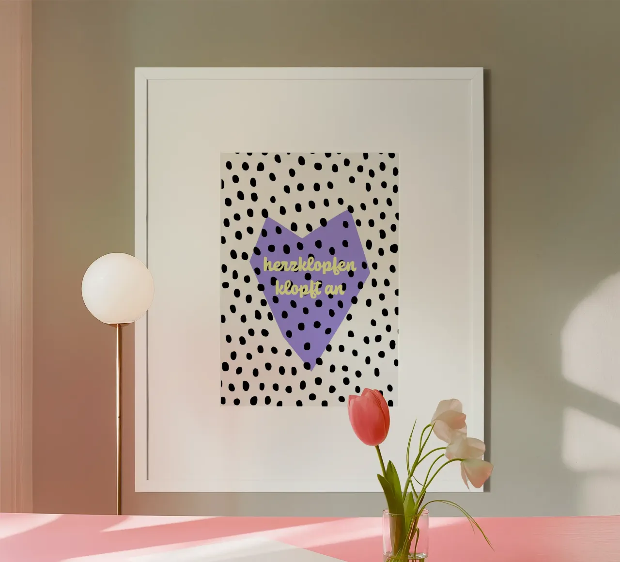 herzklopfen klopft an. poster da FRICKE DESIGN