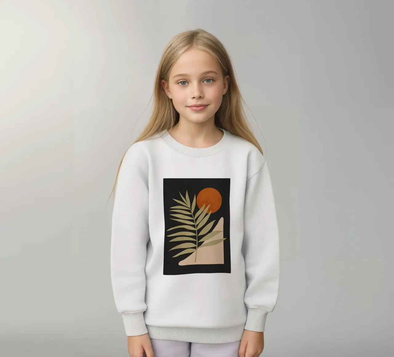 Hoja tropical - Arte abstracto 9-1 sudadera para niño de ThingDesign