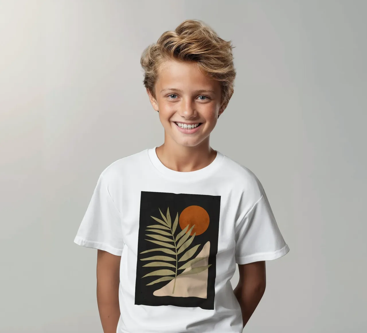 Tropical Leaf- Abstract Art 9-1 kids t-shirt by ThingDesign