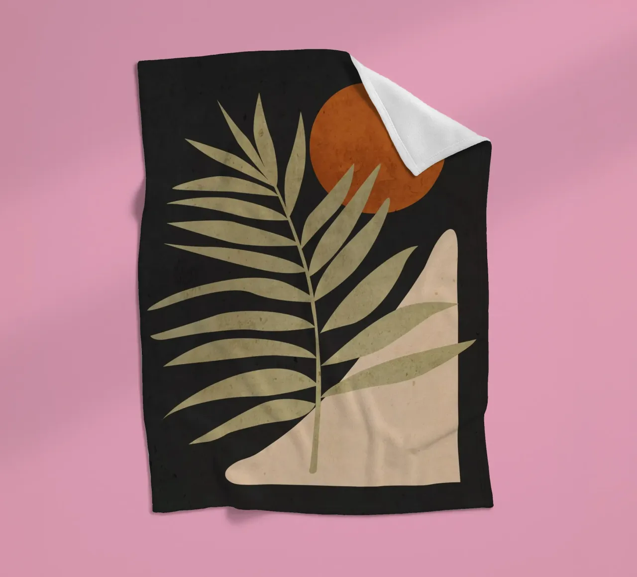 Tropical Leaf - Abstrakte Kunst 9-1 Fleecedecke von ThingDesign