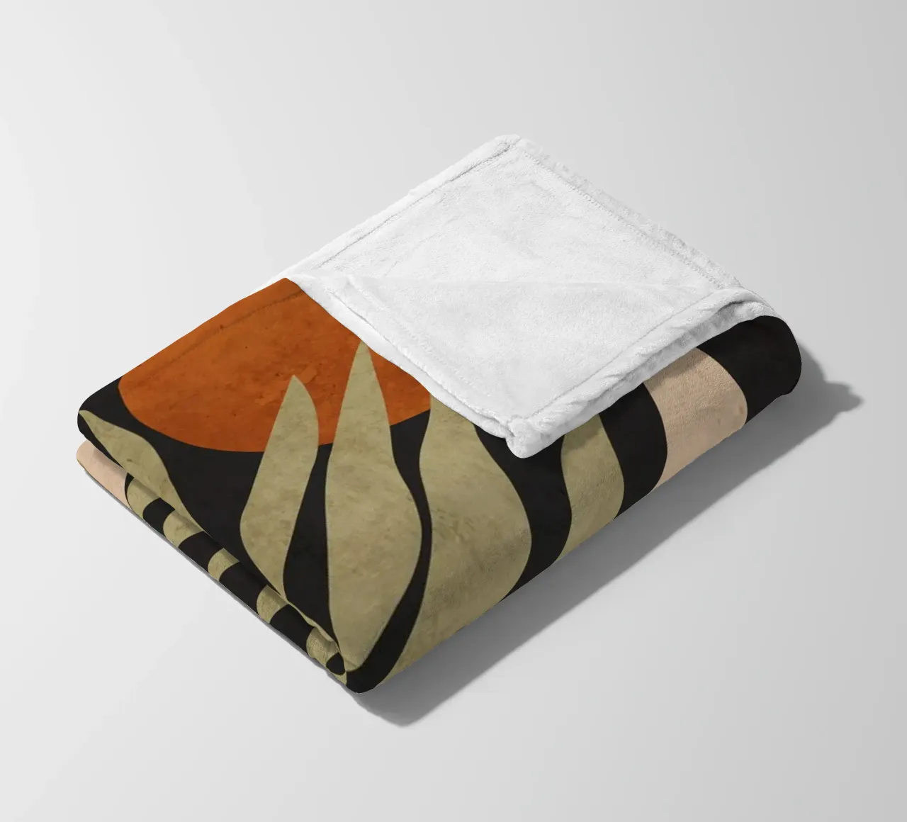 Tropical Leaf - Abstrakte Kunst 9-1 Fleecedecke von ThingDesign