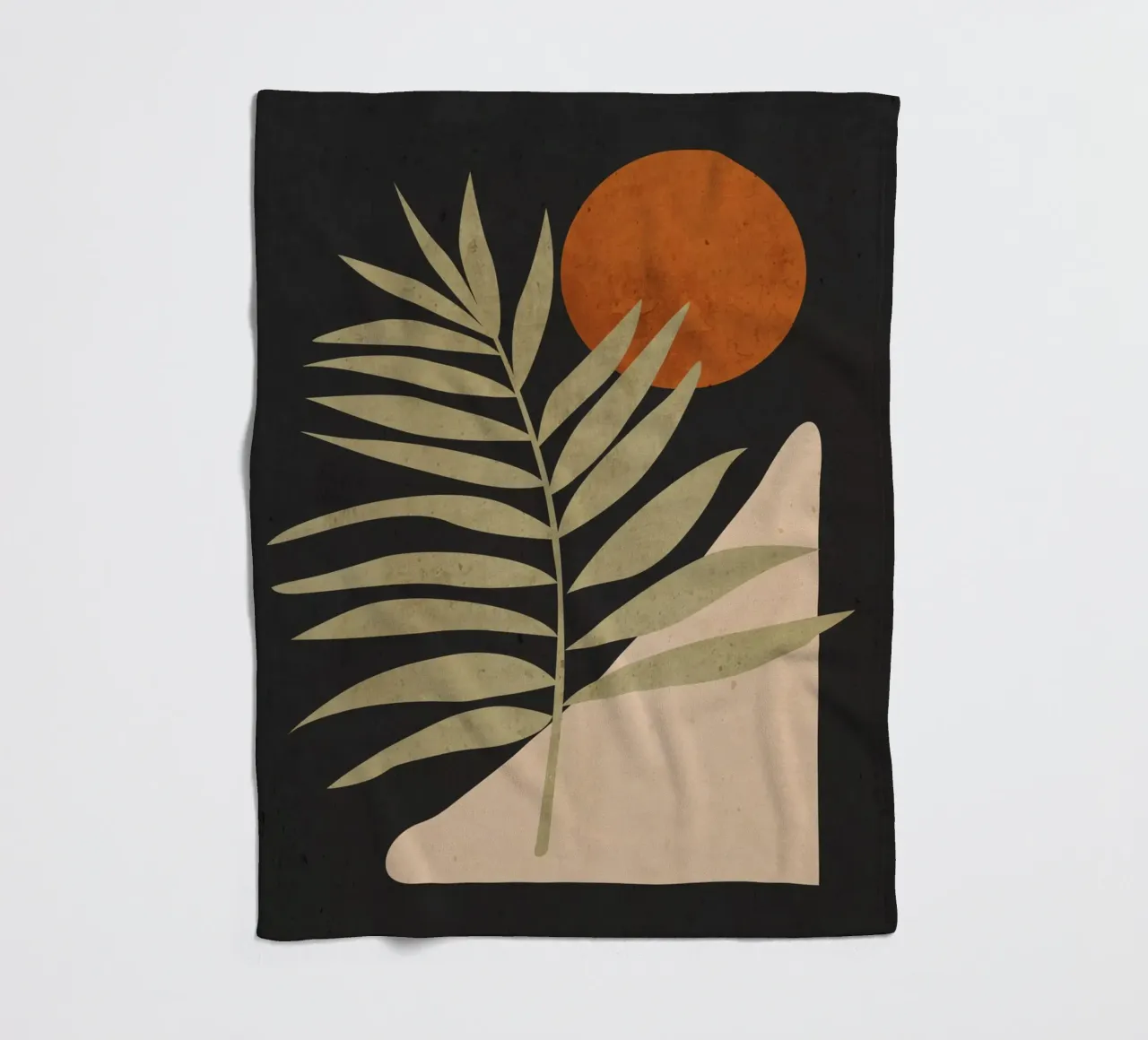 Tropical Leaf - Abstrakte Kunst 9-1 Fleecedecke von ThingDesign