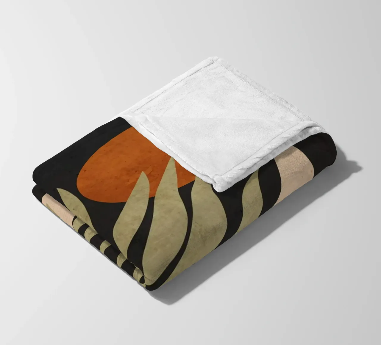 Tropical Leaf - Abstrakte Kunst 9-1 Fleecedecke von ThingDesign