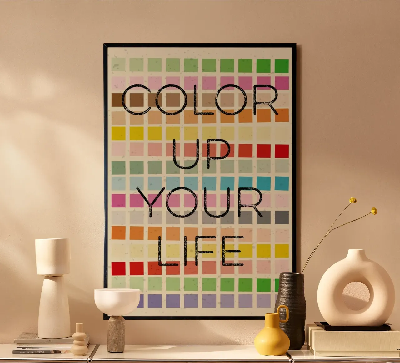 Color up your life poster con telaio in plastica da Metron