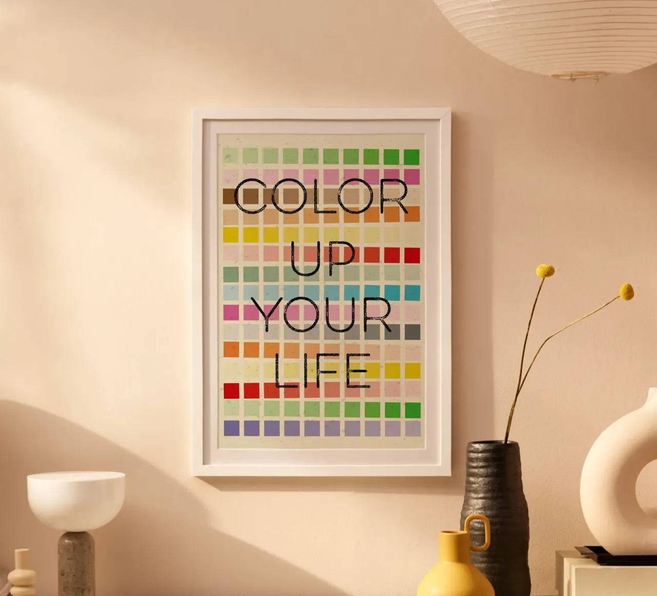 Color up your life poster con telaio in plastica da Metron