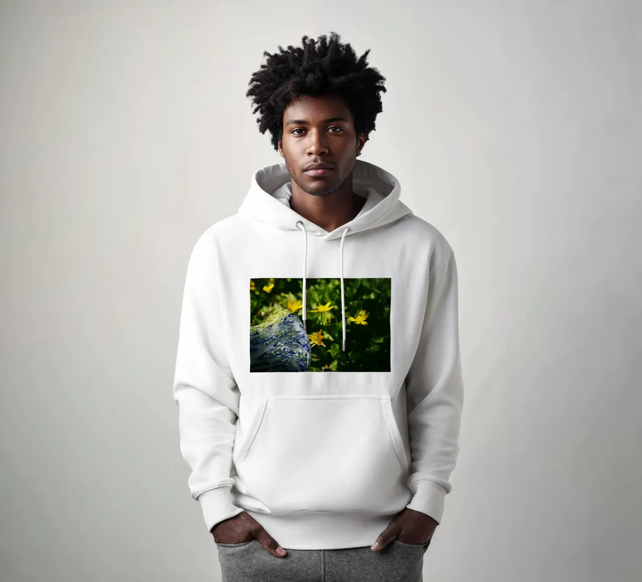 Fiori di campo gialli e vaso caduto - Racconto botanico felpa con cappuccio da jay