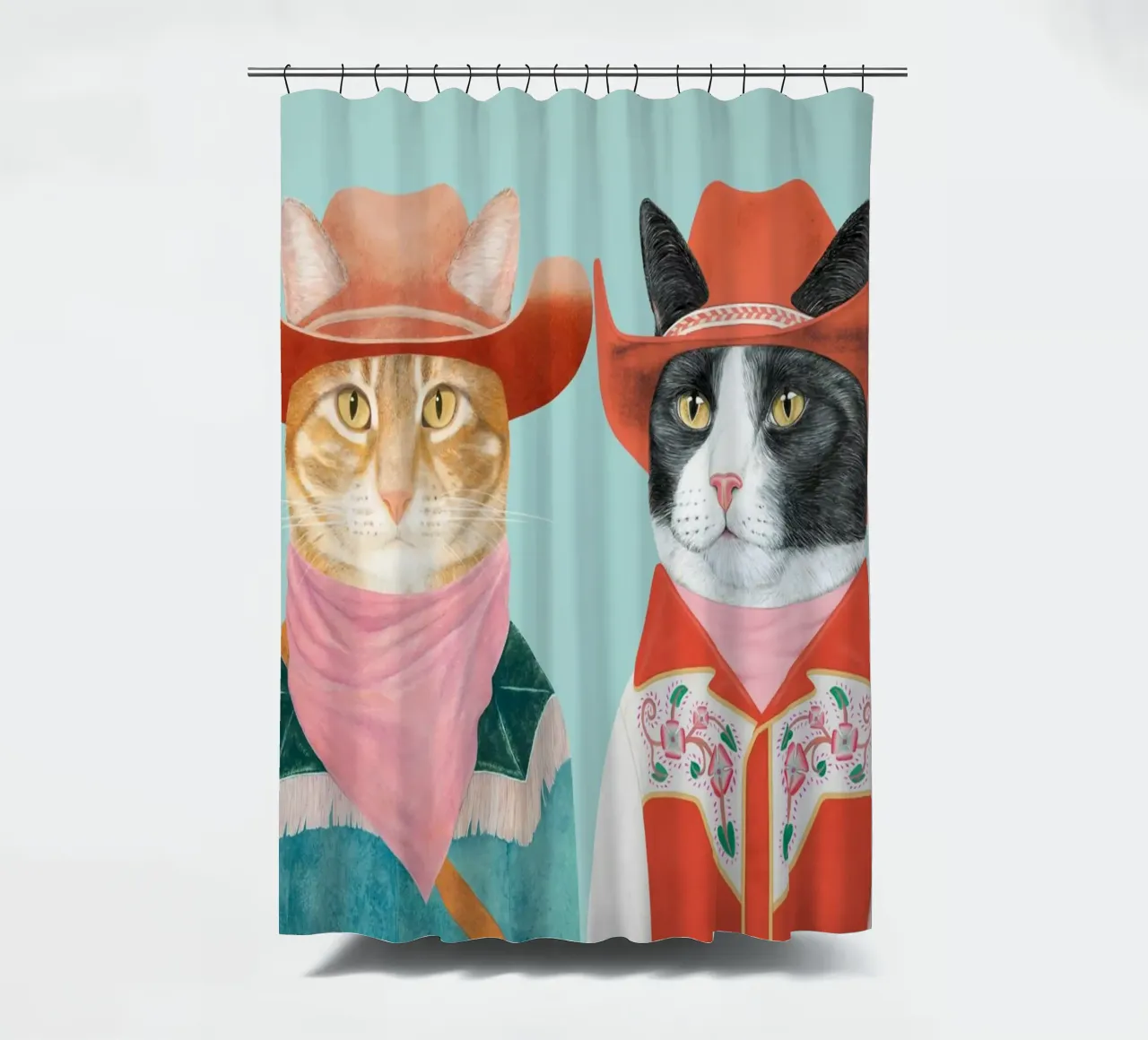 Gatti Rodeo - Gatto Ginger / Gatto Tuxeda tenda da doccia da Animal Crew
