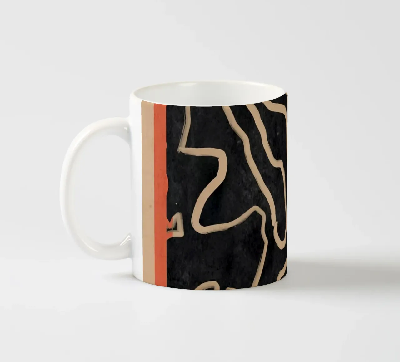 Line art astratta 159 tazza in ceramica da ThingDesign