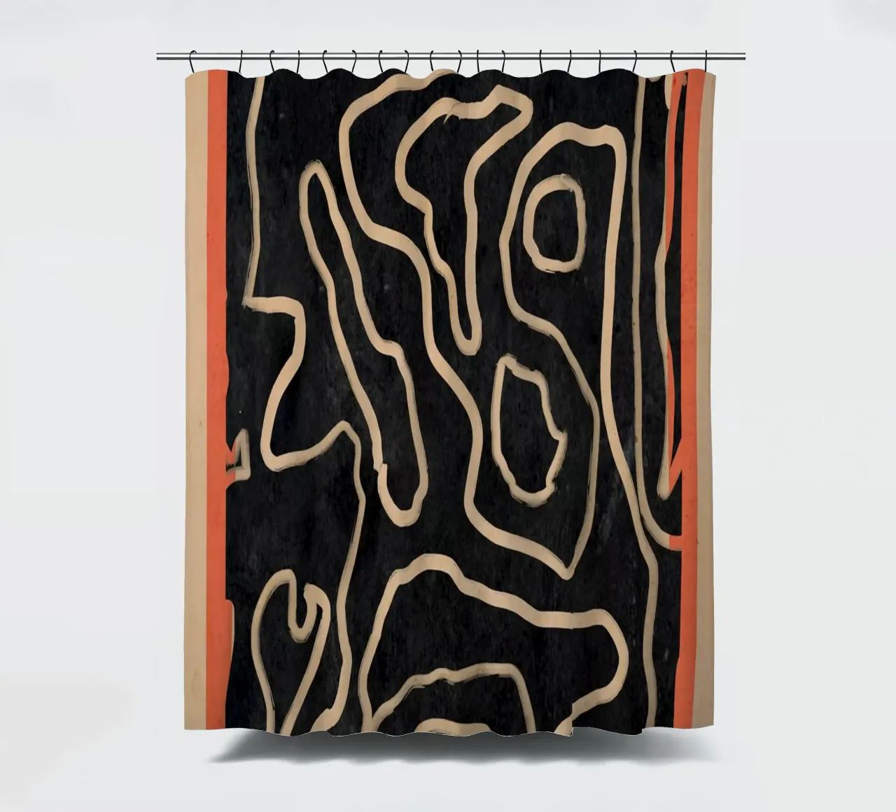 Abstract line art 159 shower curtain by ThingDesign