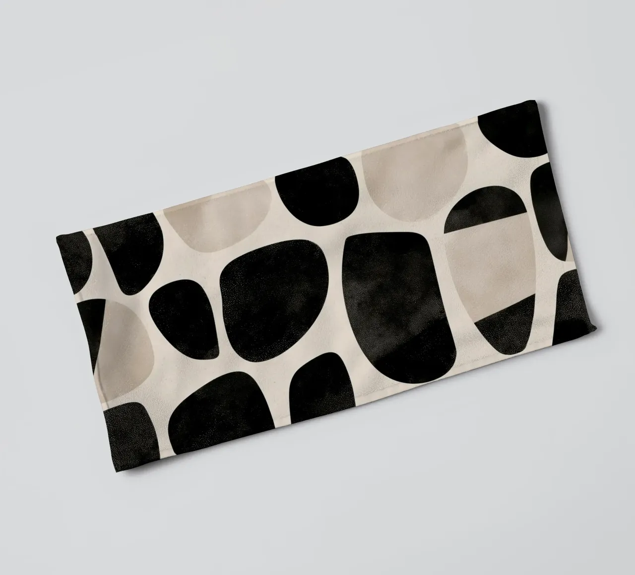 Abstract Zen pebble pattern | Meditative and grounding towel by Autofocus