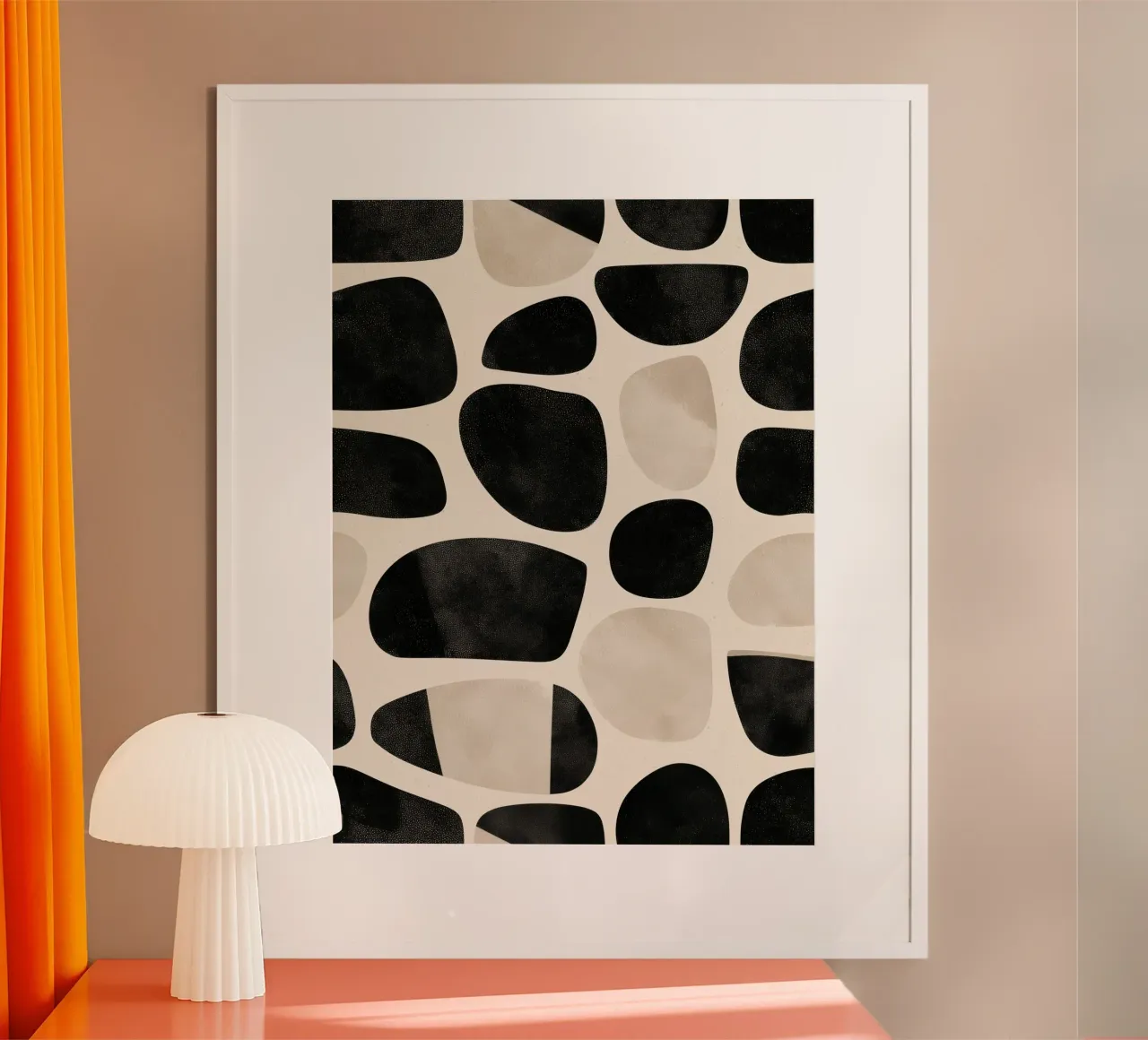 Abstract Zen pebble pattern | Meditative and grounding poster by Autofocus