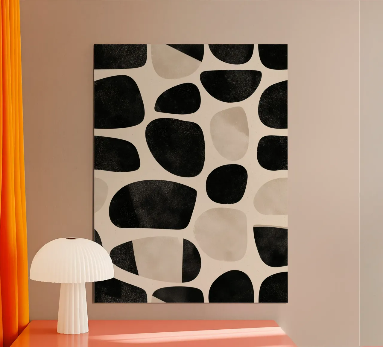 Abstract Zen pebble pattern | Meditative and grounding poster by Autofocus