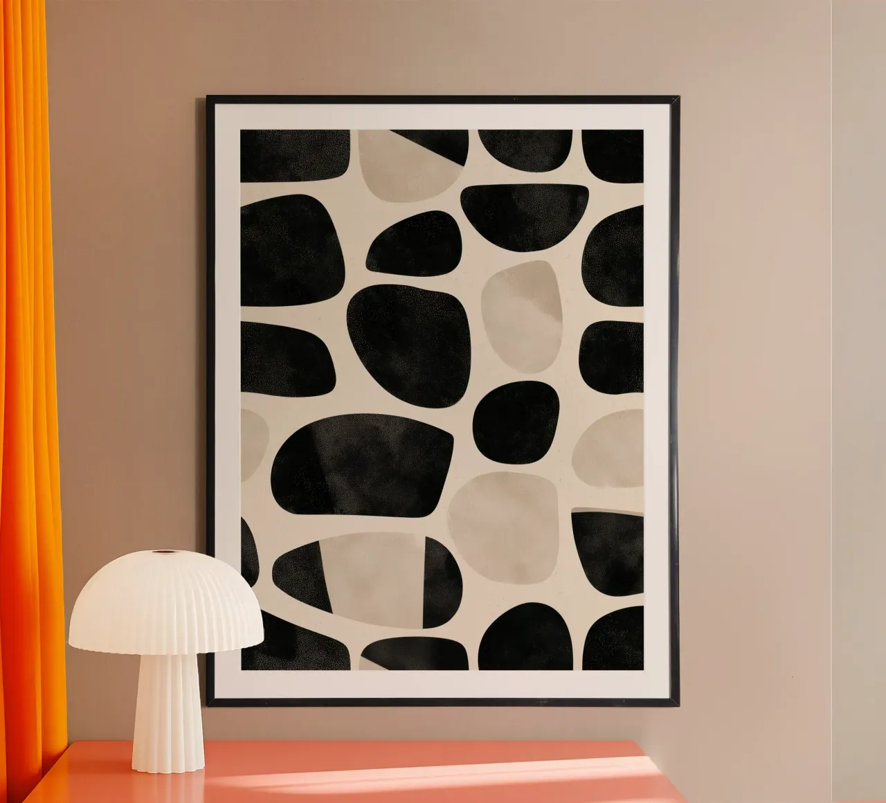 Abstract Zen pebble pattern | Meditative and grounding poster by Autofocus