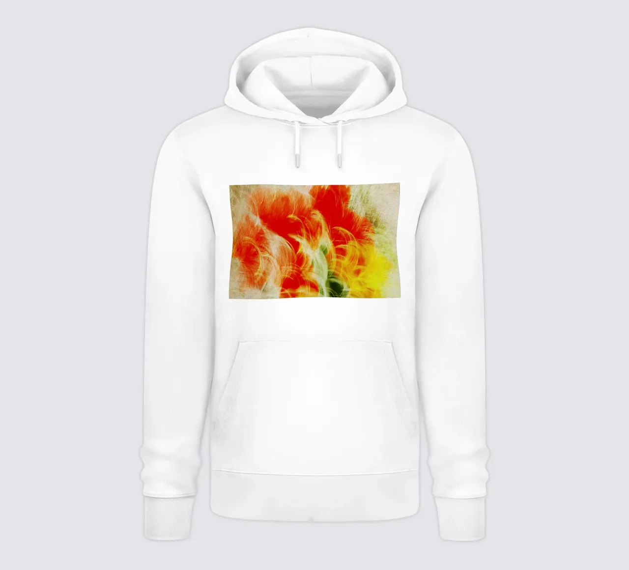 Loops floreali - Stampa astratta a colori in movimento felpa con cappuccio da jay