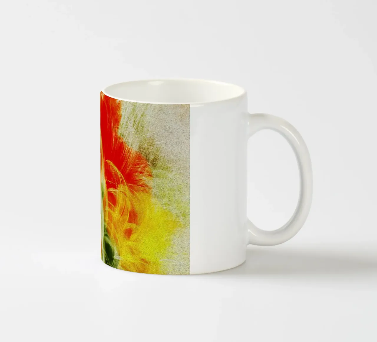Loops floreali - Stampa astratta a colori in movimento tazza in ceramica da jay