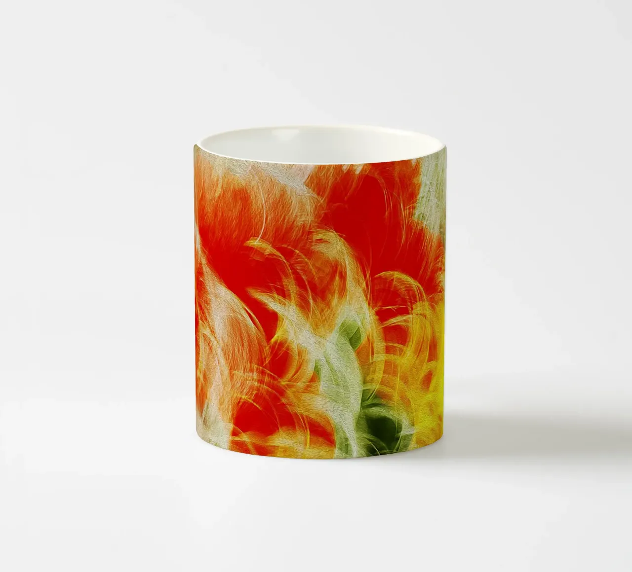 Loops floreali - Stampa astratta a colori in movimento tazza in ceramica da jay