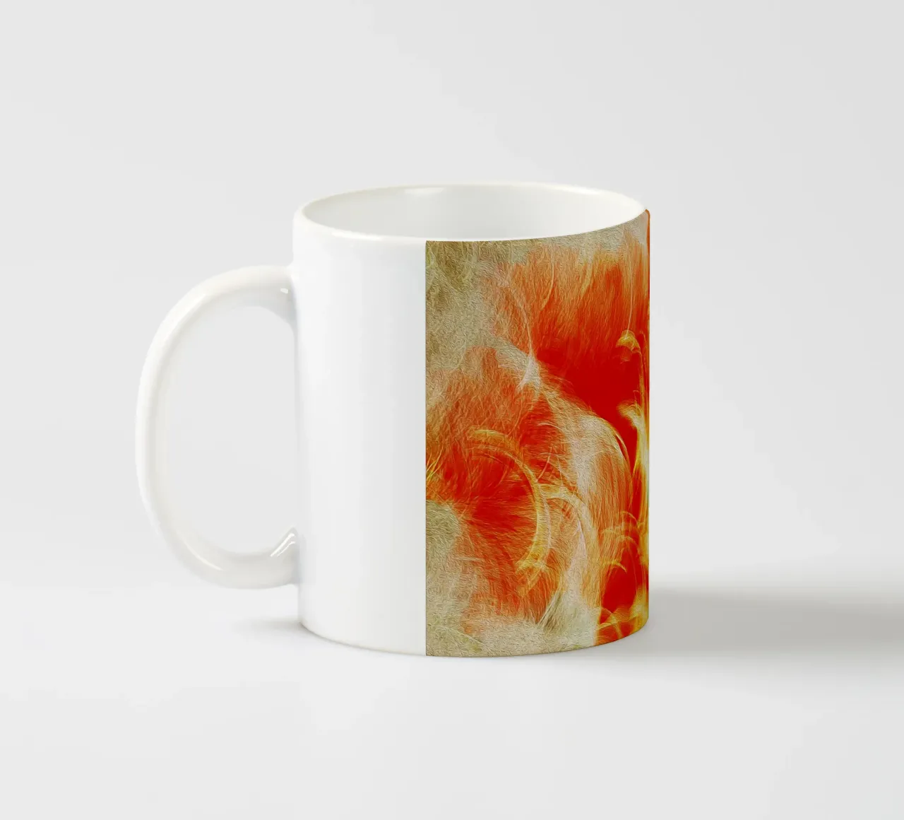 Loops floreali - Stampa astratta a colori in movimento tazza in ceramica da jay