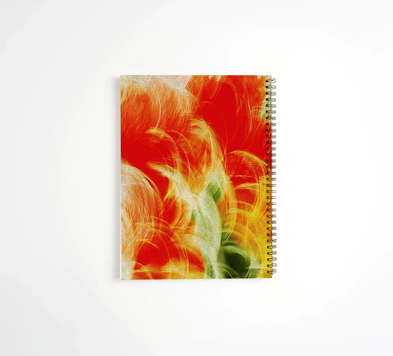 Floral Loops – Abstract Color Motion Print spiral notebook by jay
