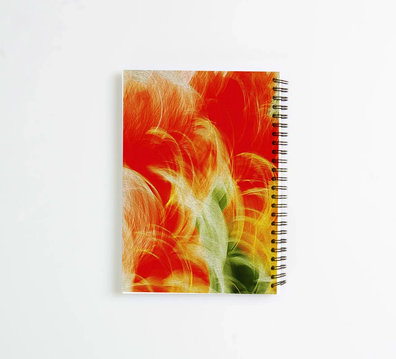 Floral Loops – Abstract Color Motion Print spiral notebook by jay