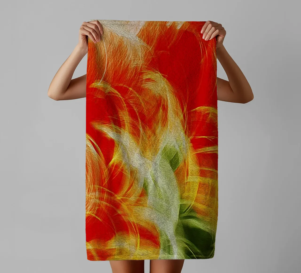 Floral Loops – Abstract Color Motion Print towel by jay
