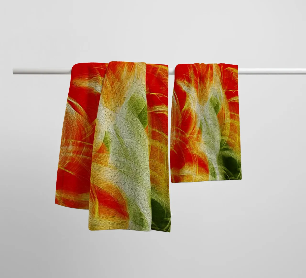 Floral Loops – Abstract Color Motion Print towel by jay