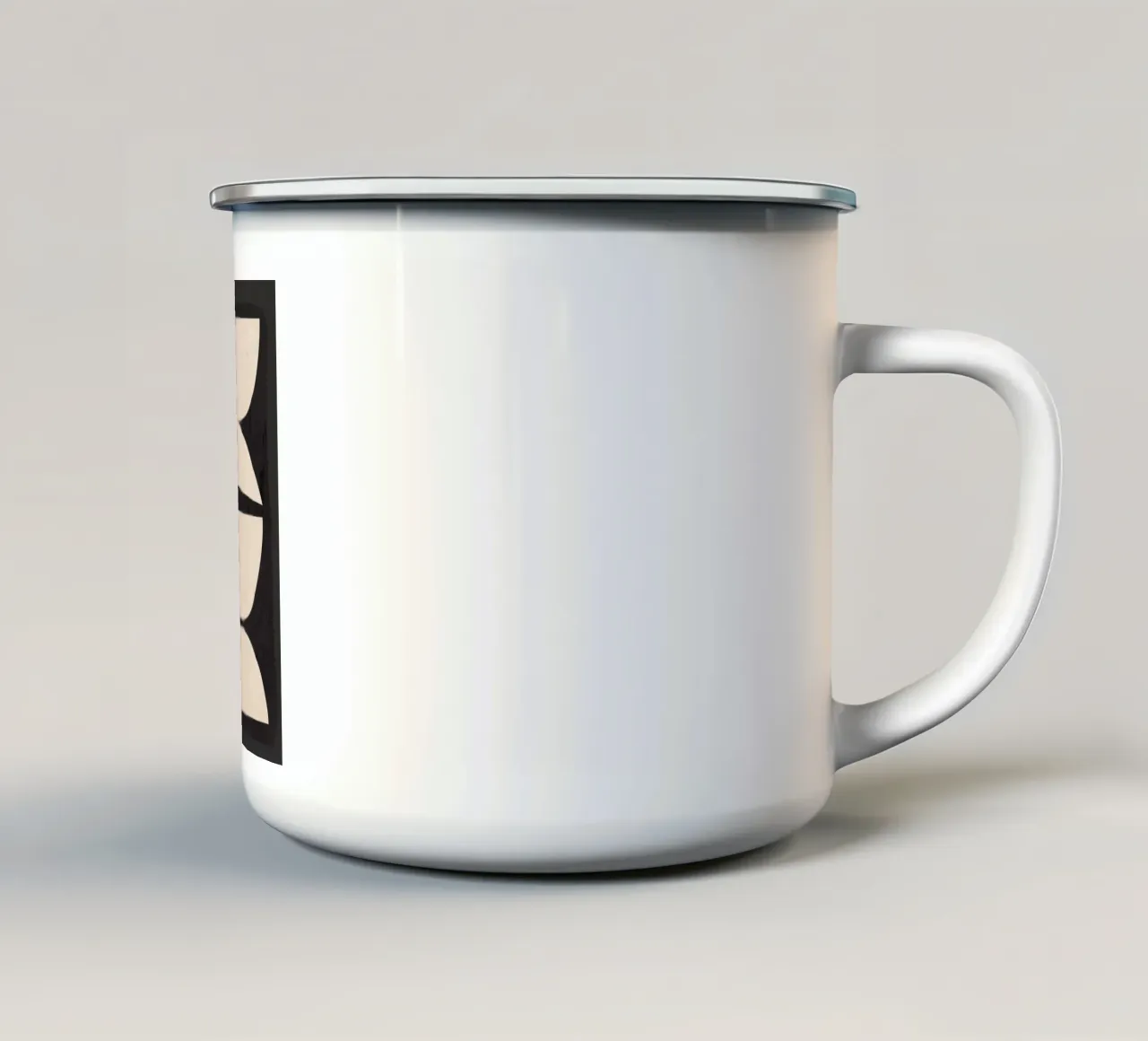 abstract minimaal 23/1 emaille mok van ThingDesign