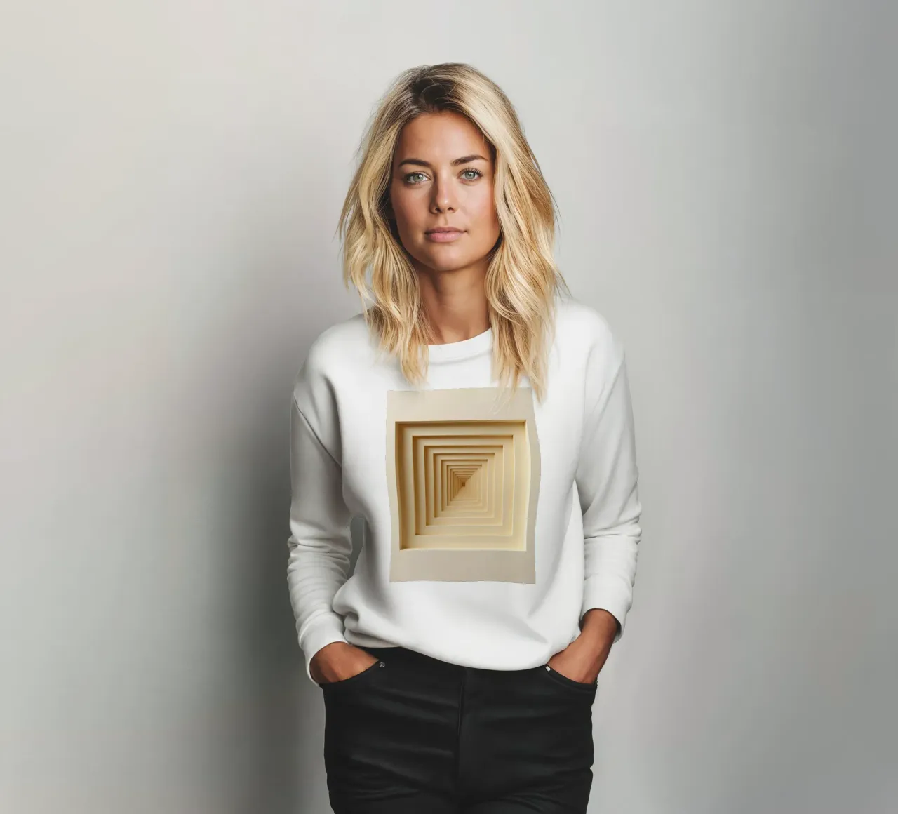 Nested Square Frames dans les tons de beige sweat de DesignDoodle
