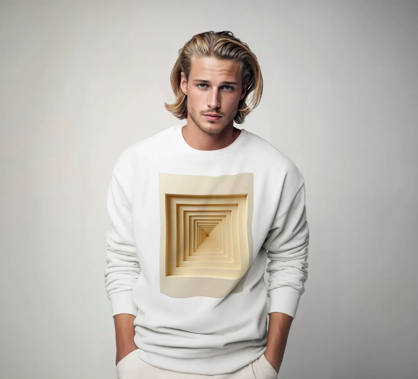 Nested Square Frames dans les tons de beige sweat de DesignDoodle