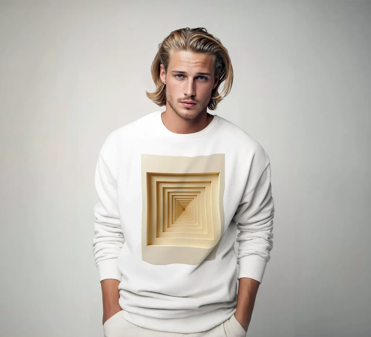 Nested Square Frames dans les tons de beige sweat de DesignDoodle