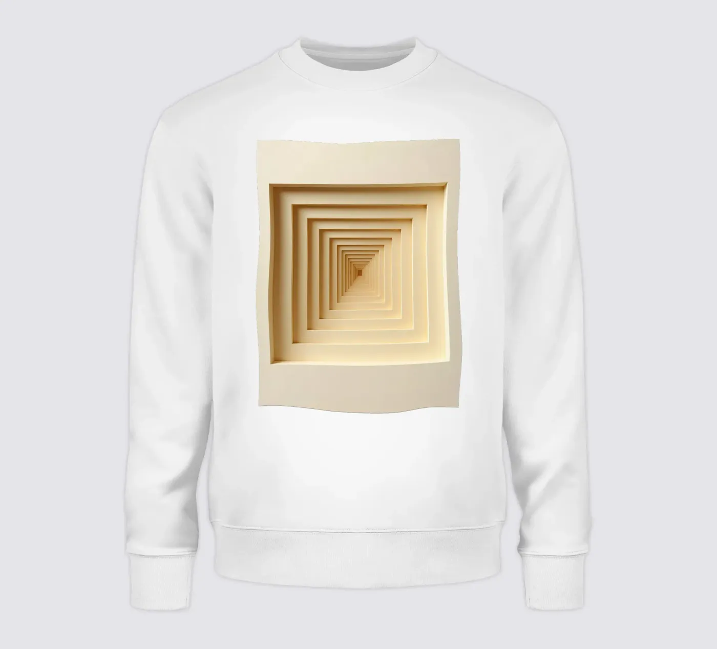 Cornici quadrate annidate in tonalità beige felpa da DesignDoodle