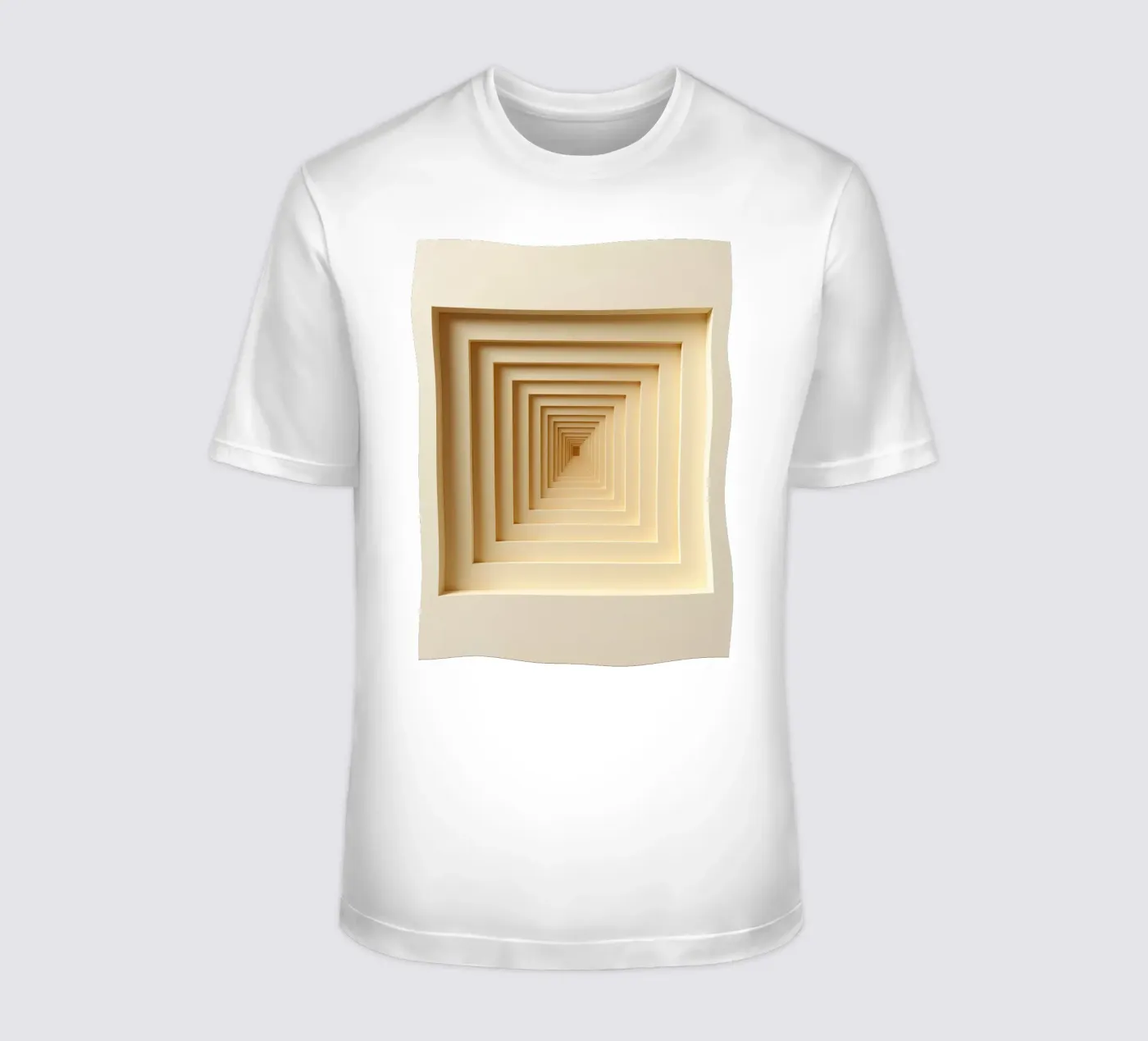 Cornici quadrate annidate in tonalità beige t-shirt da DesignDoodle