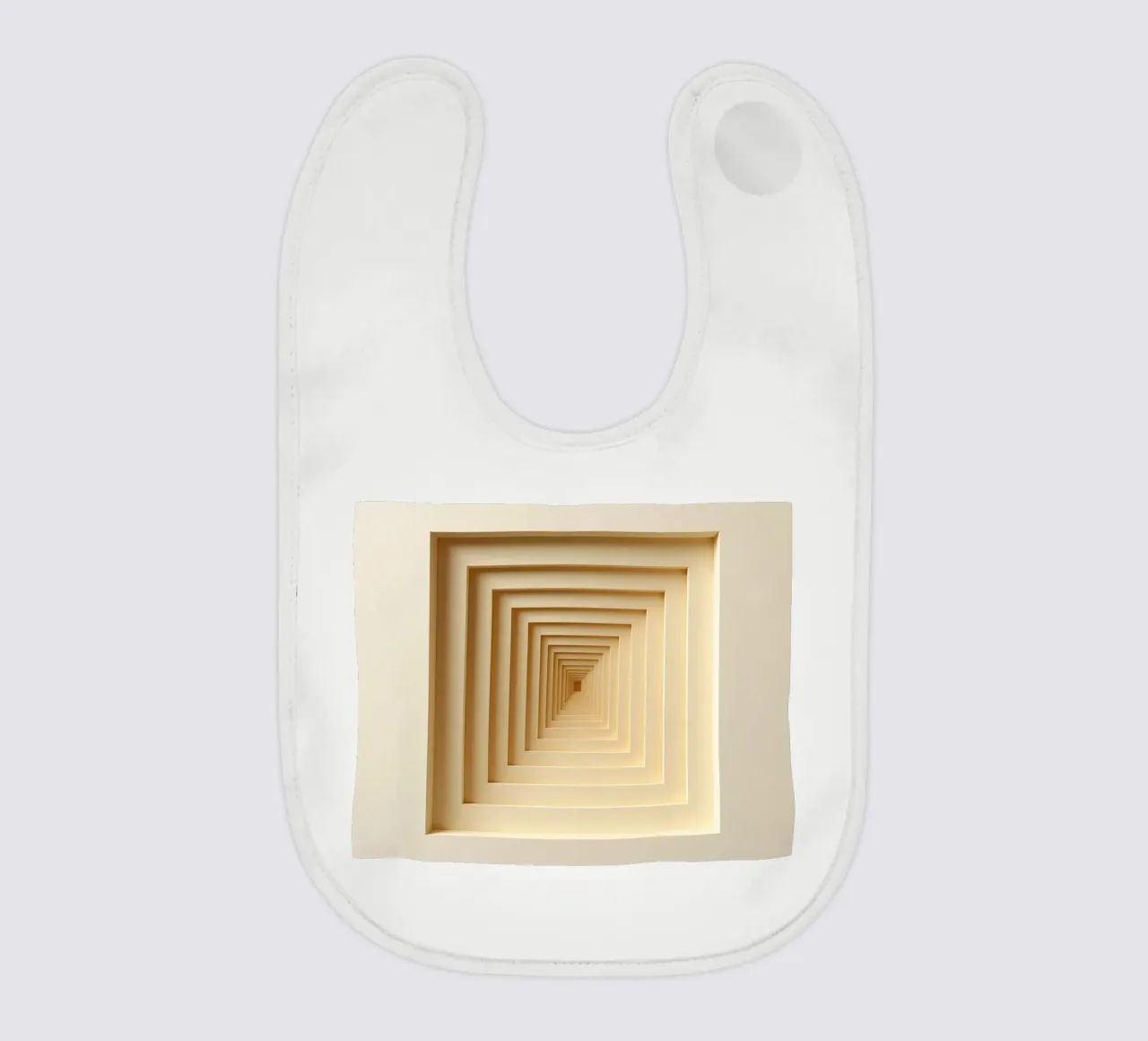 Nested Square Frames in Beige Tones Babylätzchen von DesignDoodle