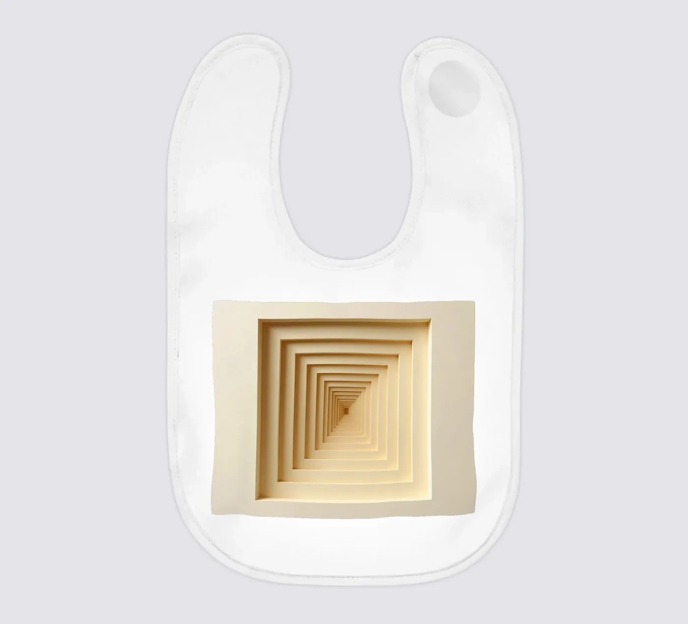 Nested Square Frames in Beige Tones bavaglino da DesignDoodle