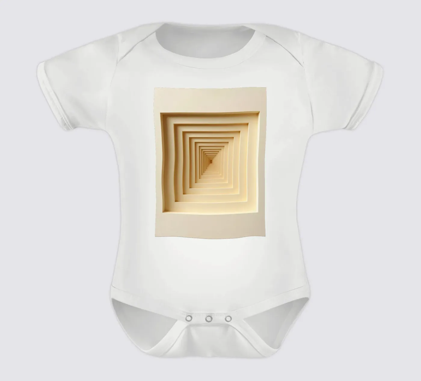 Nested Square Frames dans les tons de beige body bébé de DesignDoodle