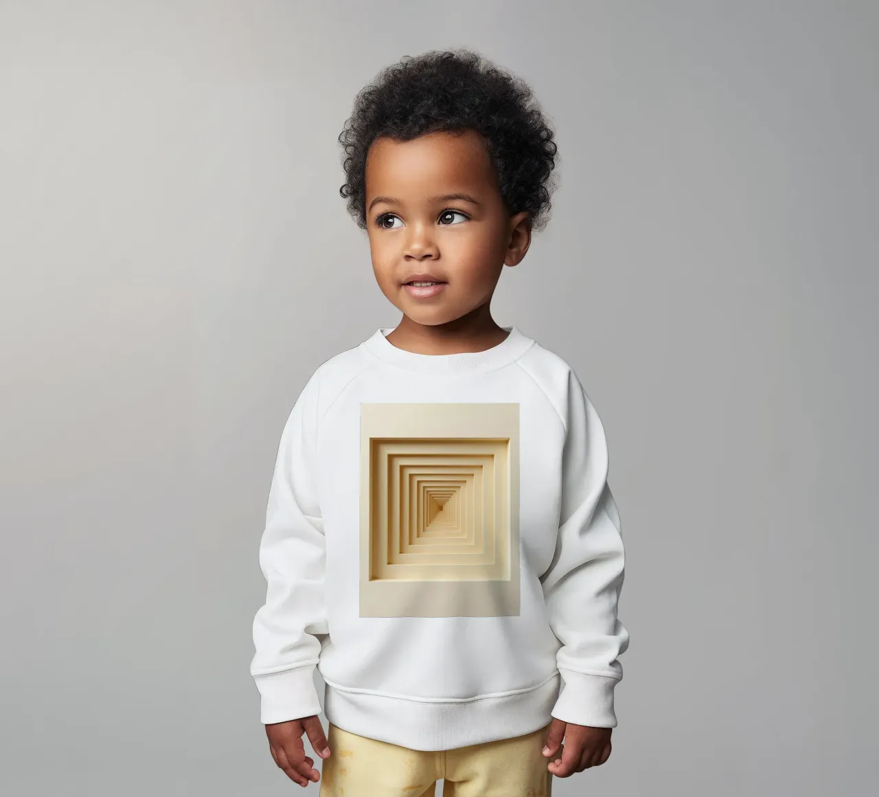 Nested Square Frames dans les tons de beige sweat pour bébé de DesignDoodle