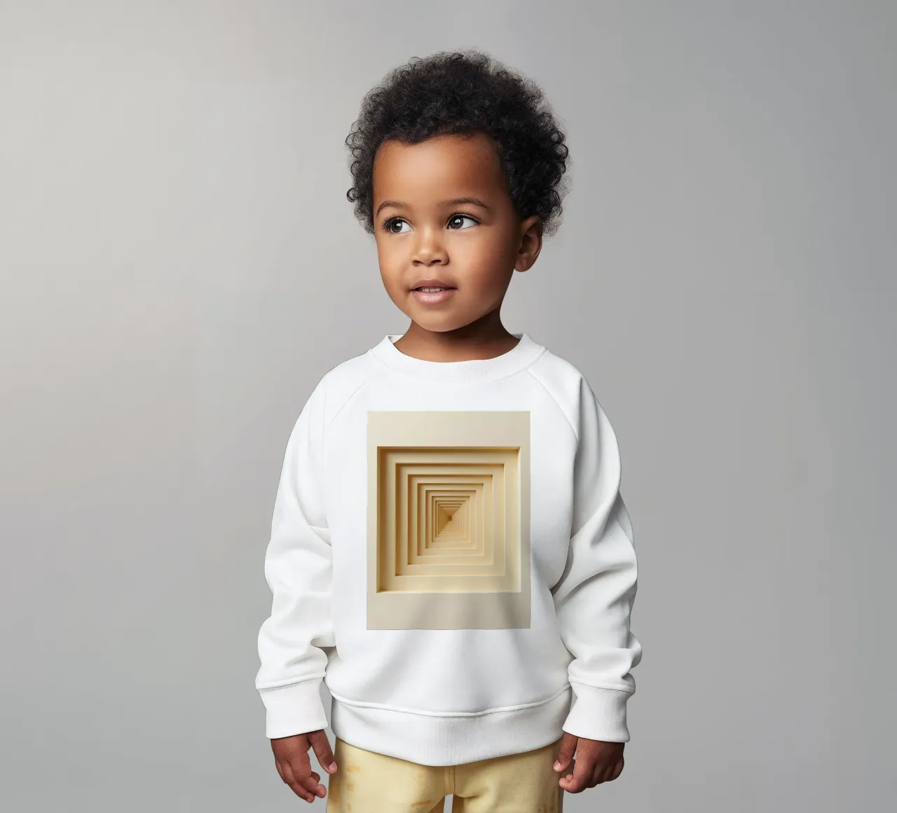 Nested Square Frames dans les tons de beige sweat pour bébé de DesignDoodle