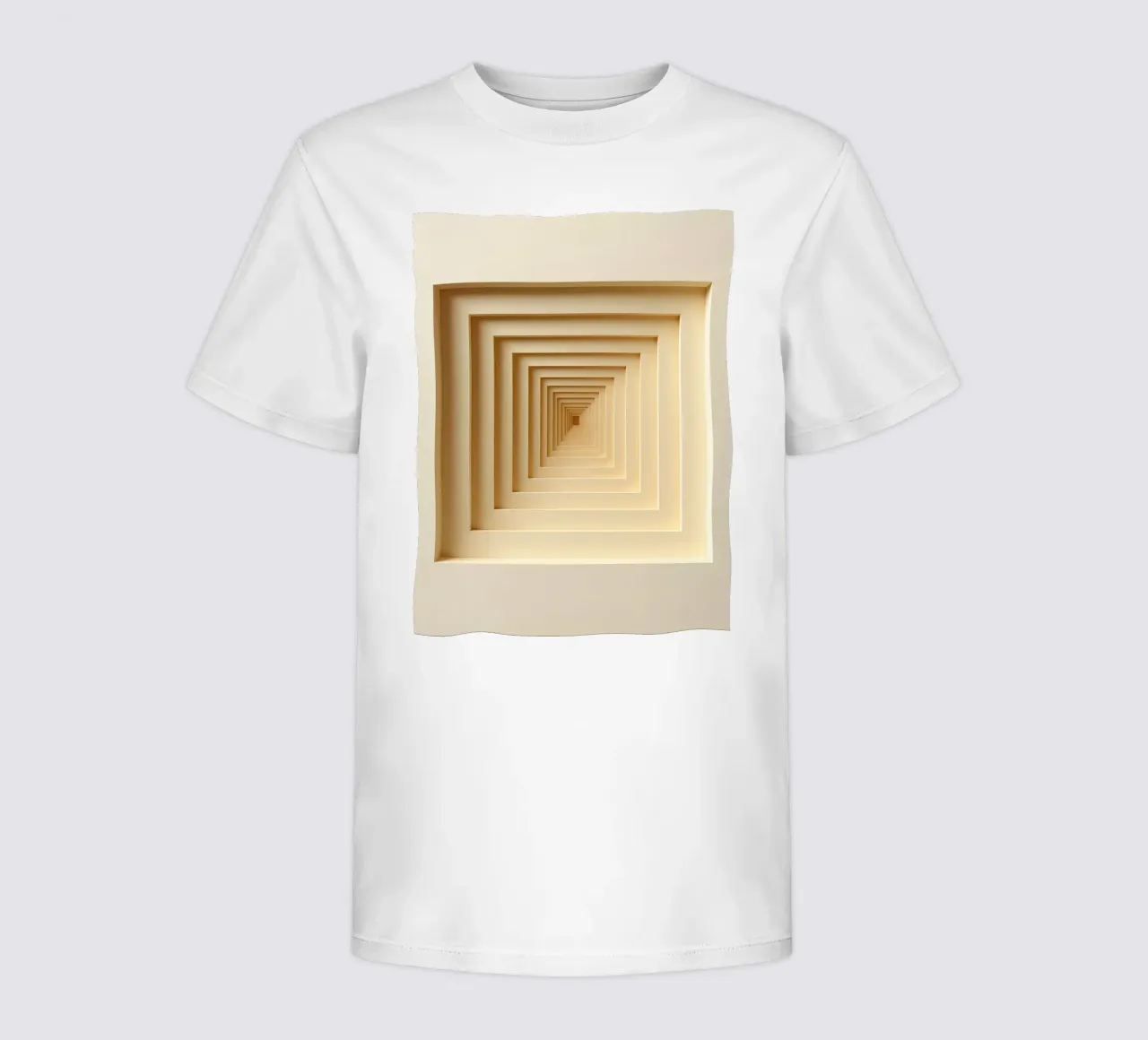 Nested Square Frames in Beige Tones t-shirt bambini da DesignDoodle