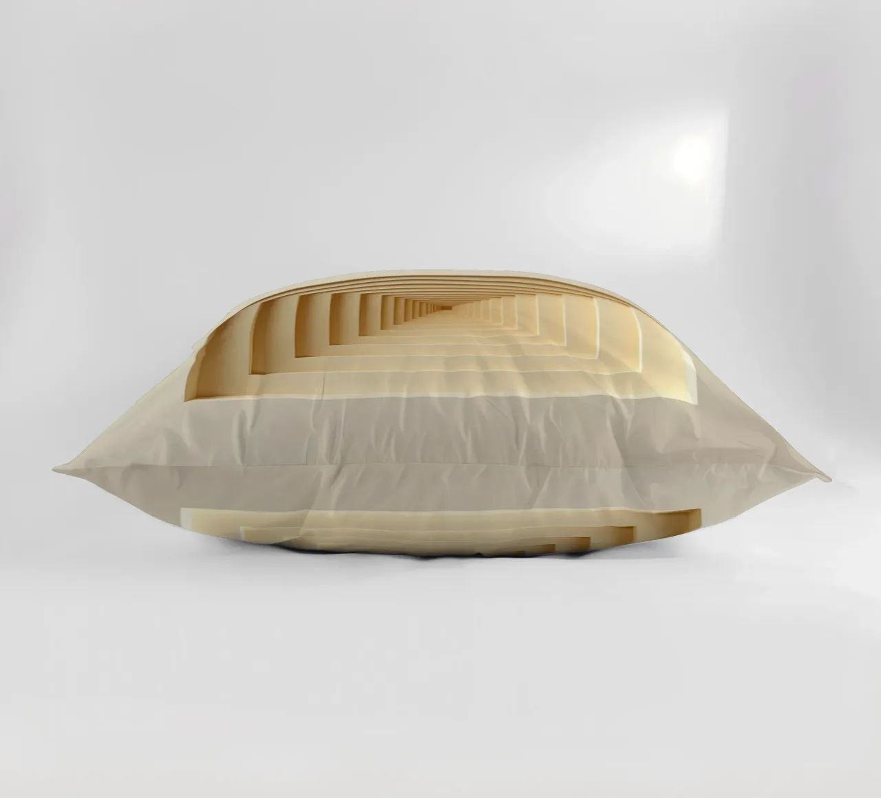 Nested Square Frames in Beige Tones decorative cushion by DesignDoodle