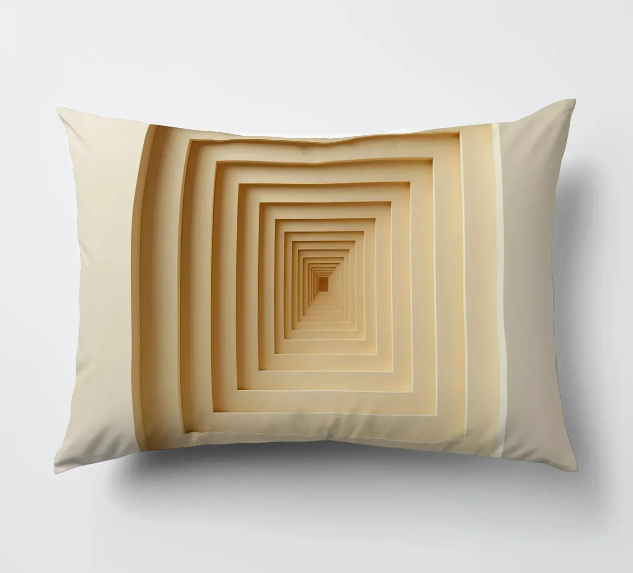 Nested Square Frames in Beige Tones decorative cushion by DesignDoodle