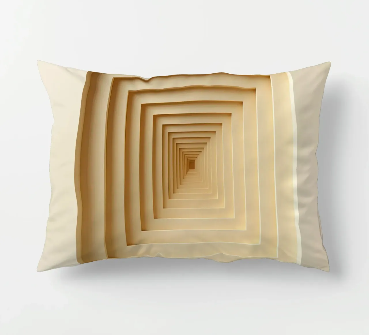 Nested Square Frames in Beige Tones decorative cushion by DesignDoodle