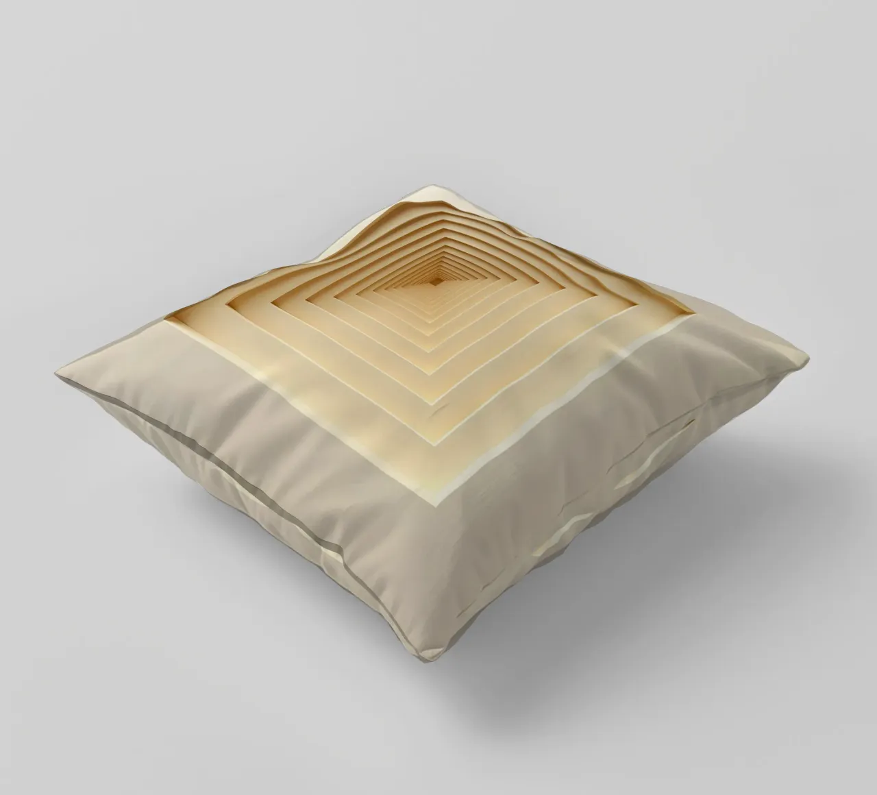 Nested Square Frames in Beige Tones decorative cushion by DesignDoodle