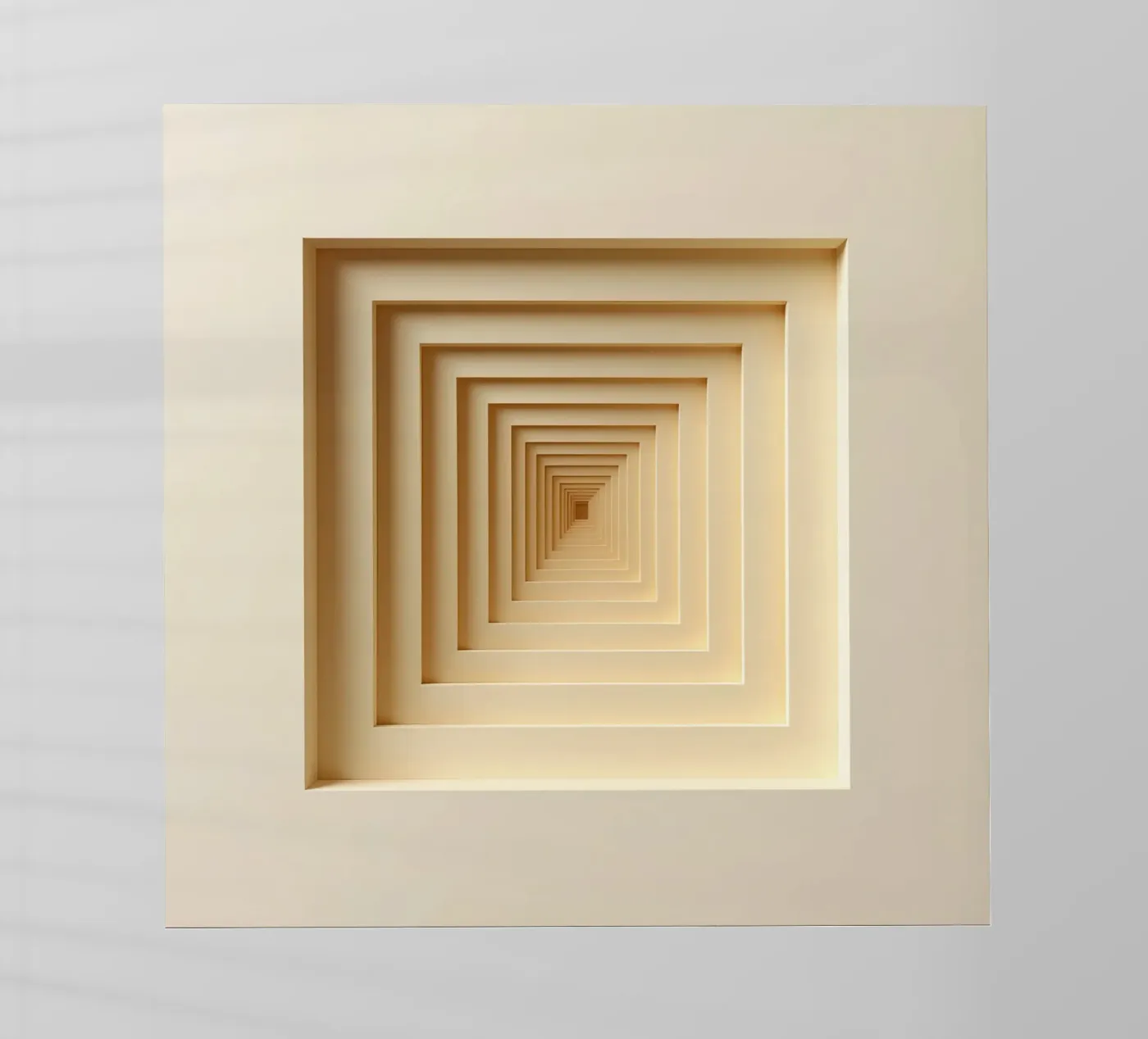 Cornici quadrate annidate in tonalità beige pellicola backlit da DesignDoodle