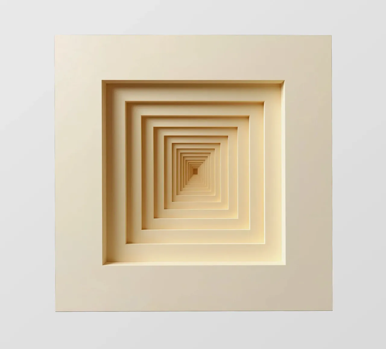 Nested Square Frames in Beige Tones PVC Plane von DesignDoodle
