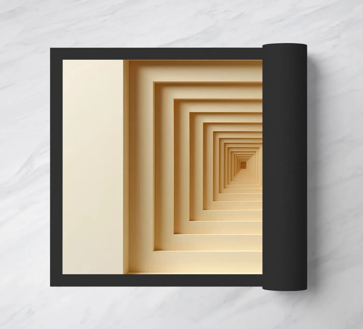 Nested Square Frames in Beige Tones doormat by DesignDoodle