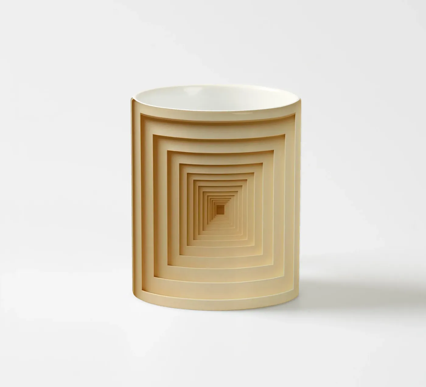 Nested Square Frames in Beige Tones ceramic mug by DesignDoodle