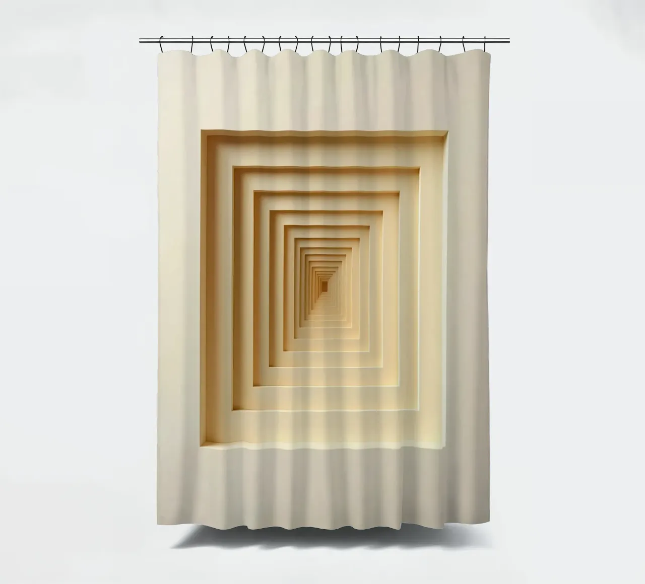 Nested Square Frames in Beige Tones Duschvorhang von DesignDoodle
