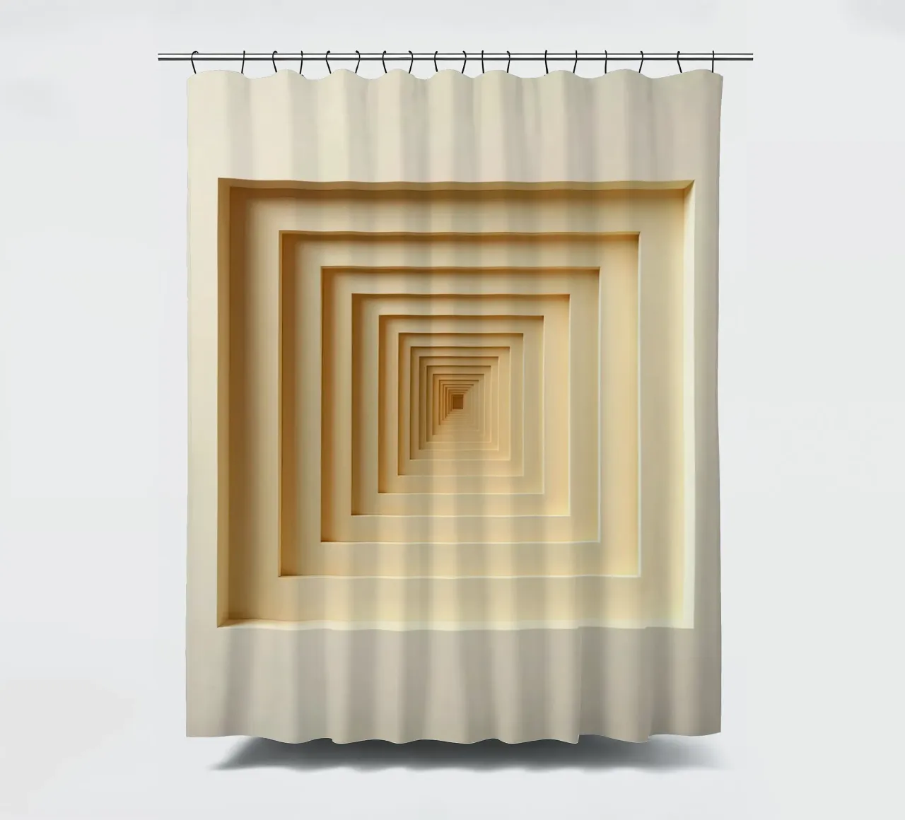 Nested Square Frames in Beige Tones Duschvorhang von DesignDoodle