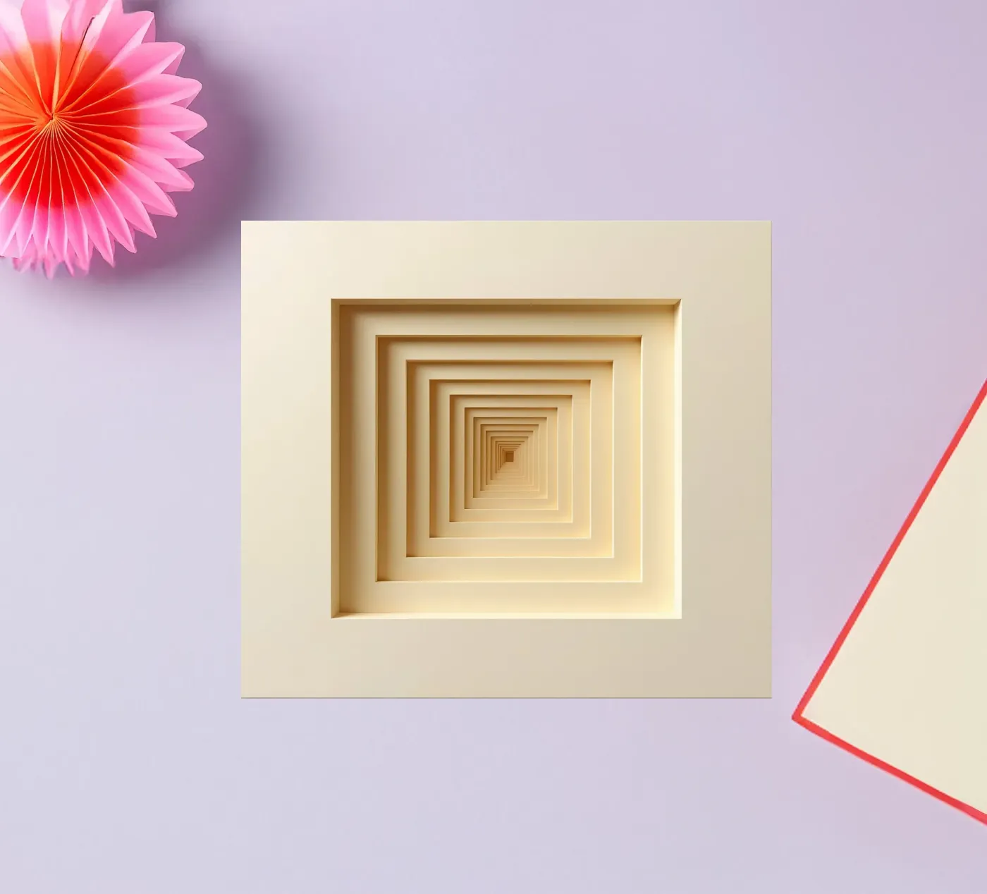 Nested Square Frames in Beige Tones Sticker von DesignDoodle