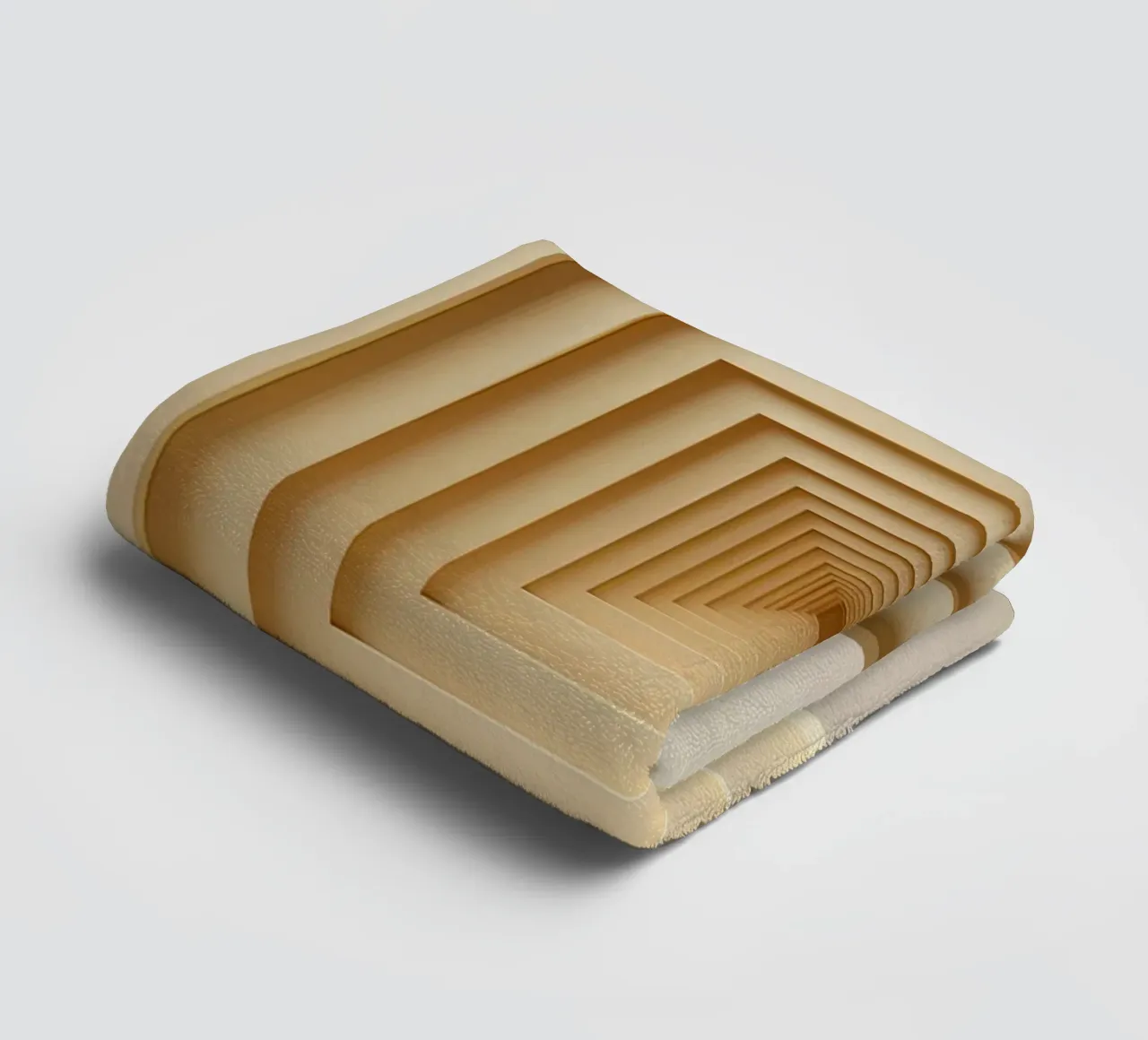 Nested Square Frames in Beige Tones Handtuch von DesignDoodle