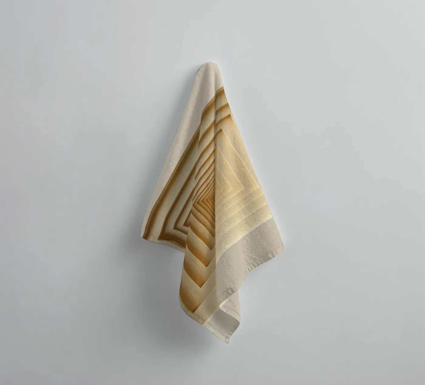 Nested Square Frames in Beige Tones towel by DesignDoodle